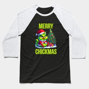 Chicken Merry Christmas Baseball T-Shirt